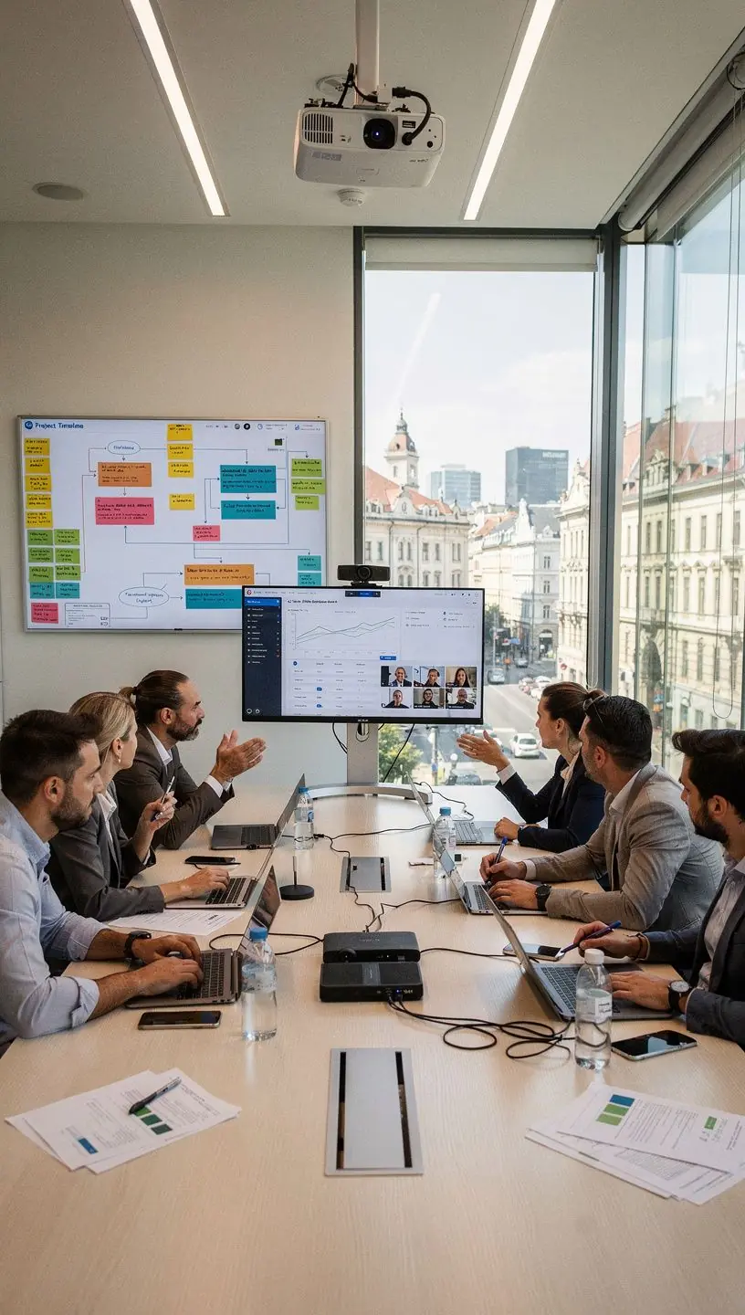 Professional business solutions illustration